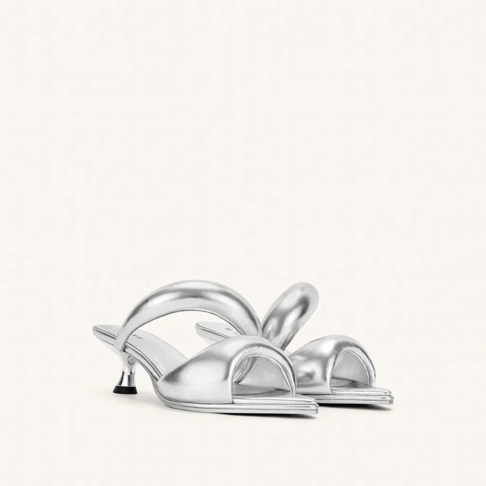 Jw pei Sara Mule silver sandals shoe - Picture 2 of 2